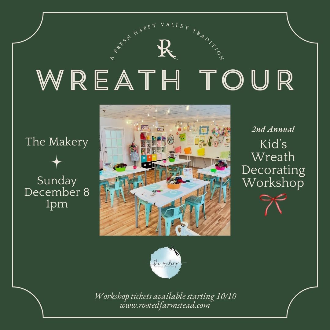 Kid's Wreath Decorating Workshop at The Makery 12/8