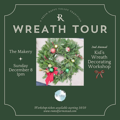 Kid's Wreath Decorating Workshop at The Makery 12/8