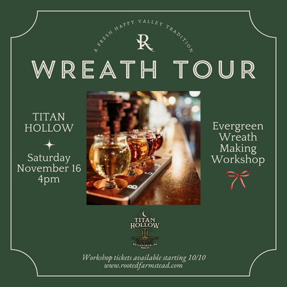 Evergreen Wreath Workshop at Titan Hollow 11/16