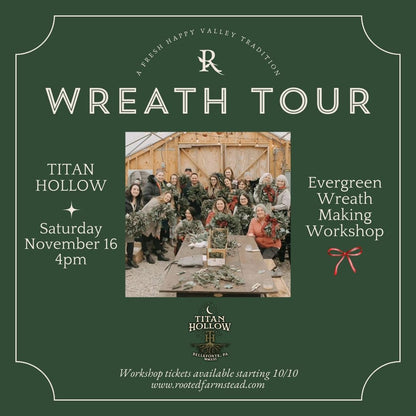 Evergreen Wreath Workshop at Titan Hollow 11/16