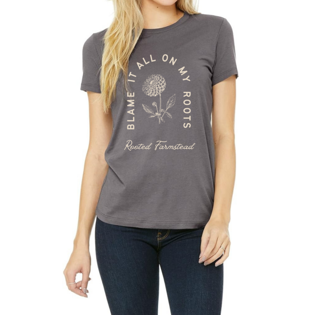 Blame It On My Roots Dahlia Shirt