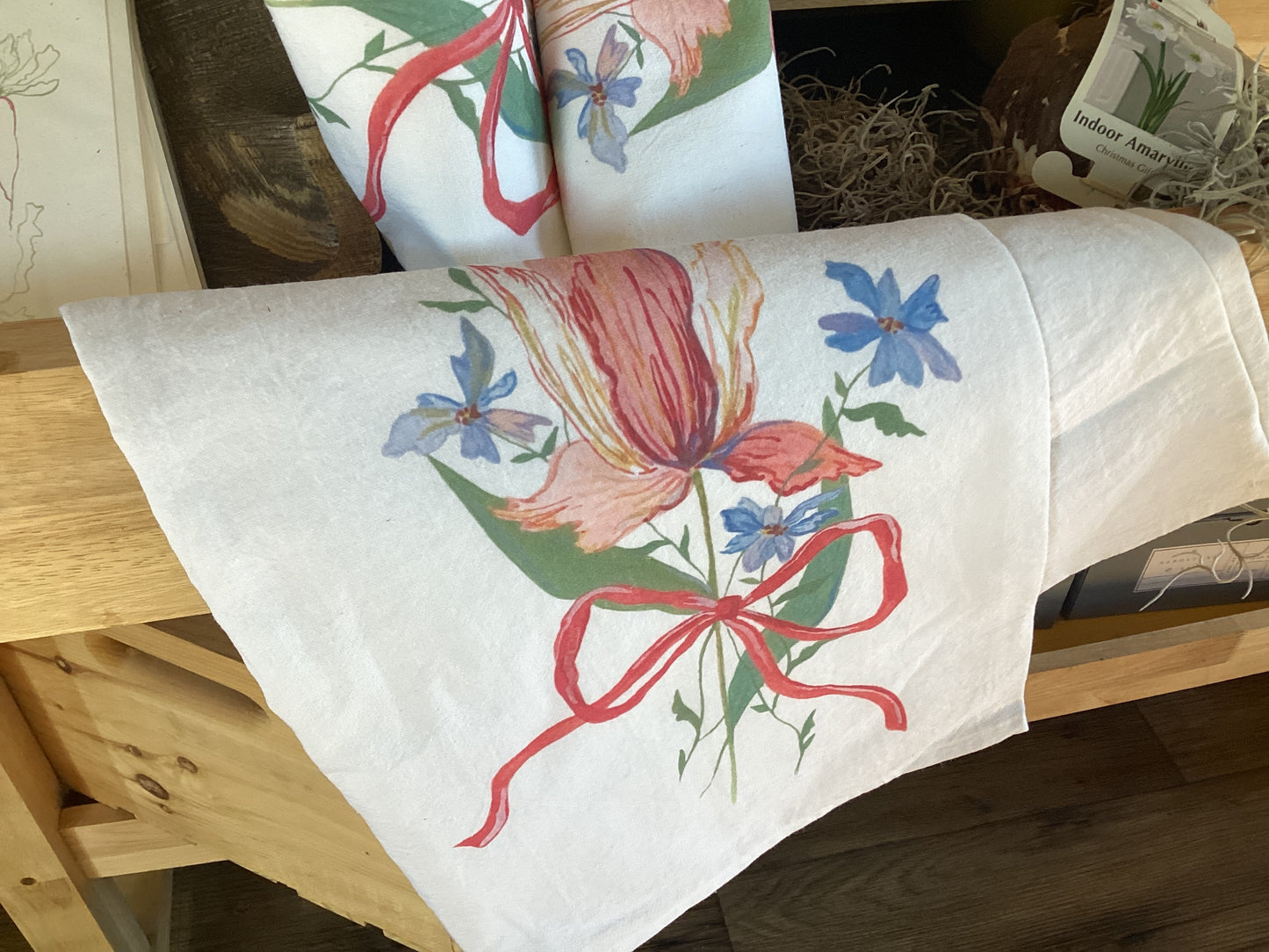 Tulip Ribbon Tea towel