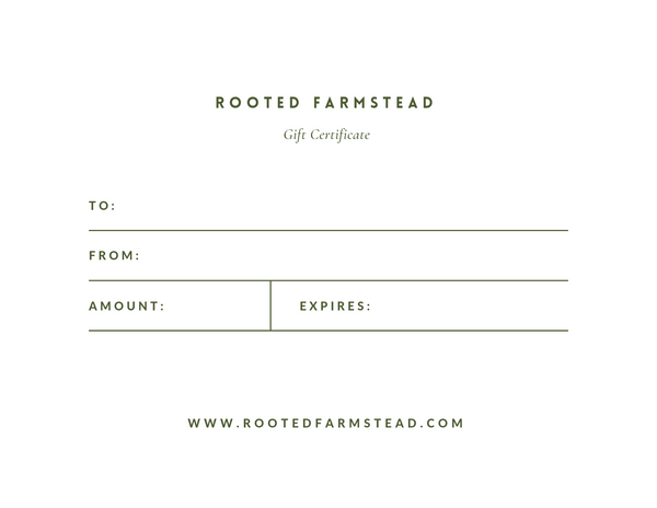 Rooted Farmstead Digital Gift Card